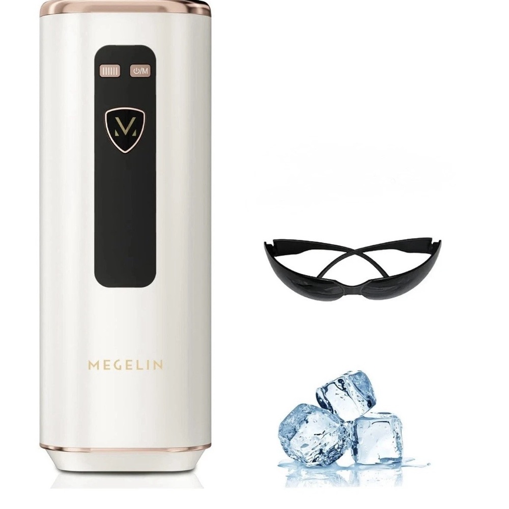 White & Rose Gold Handheld IPL Hair Removal Device